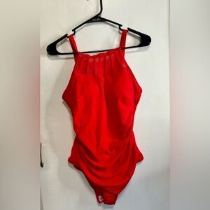 Red One piece swimsuit ~ Size M